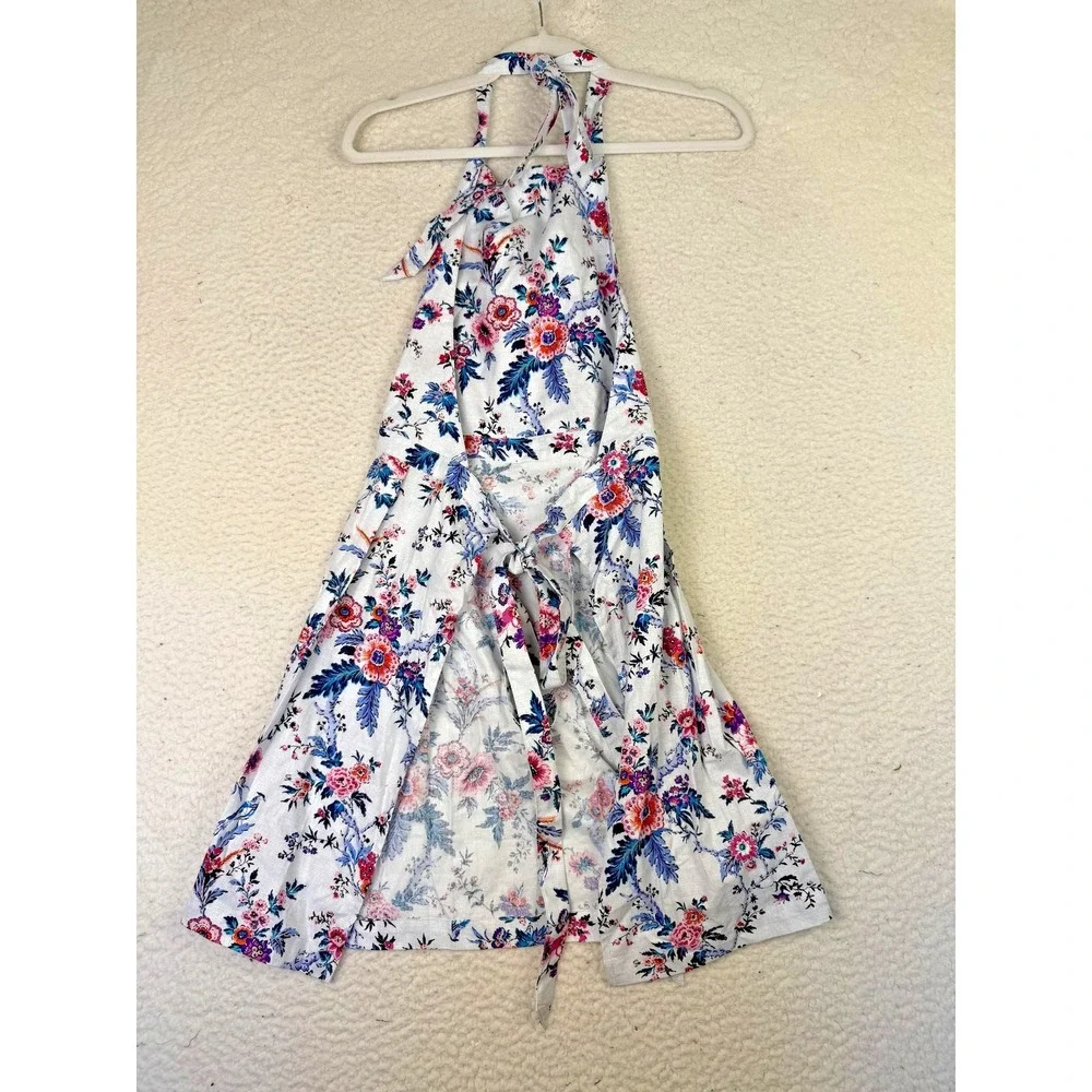 Vera Bradley Floral Cotton Bib Apron One Size Birds Print Kitchen Cottagecore